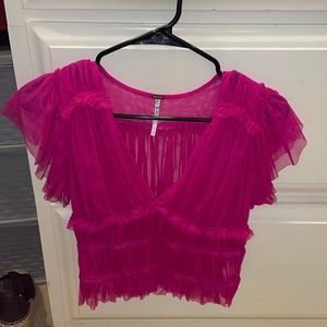 Free people mesh top